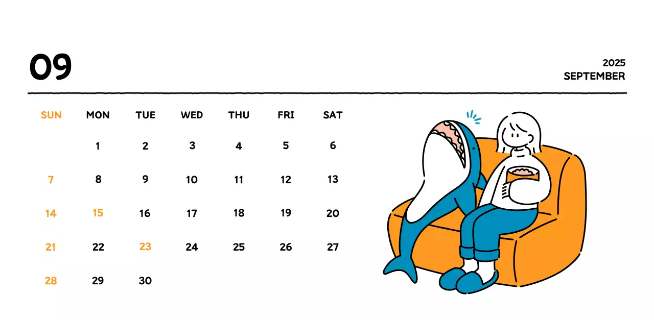 可愛らしい禅風イラストカレンダーカレンダー