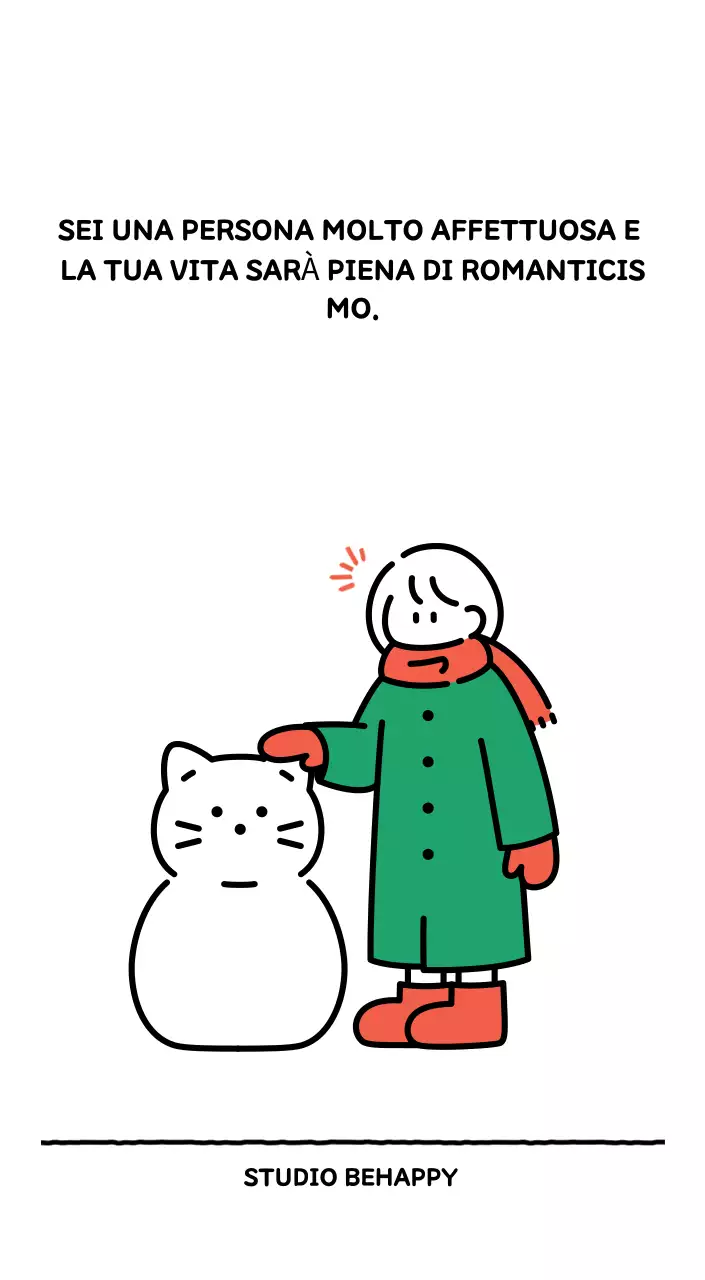 Calendario illustrato con un grazioso stile di linee