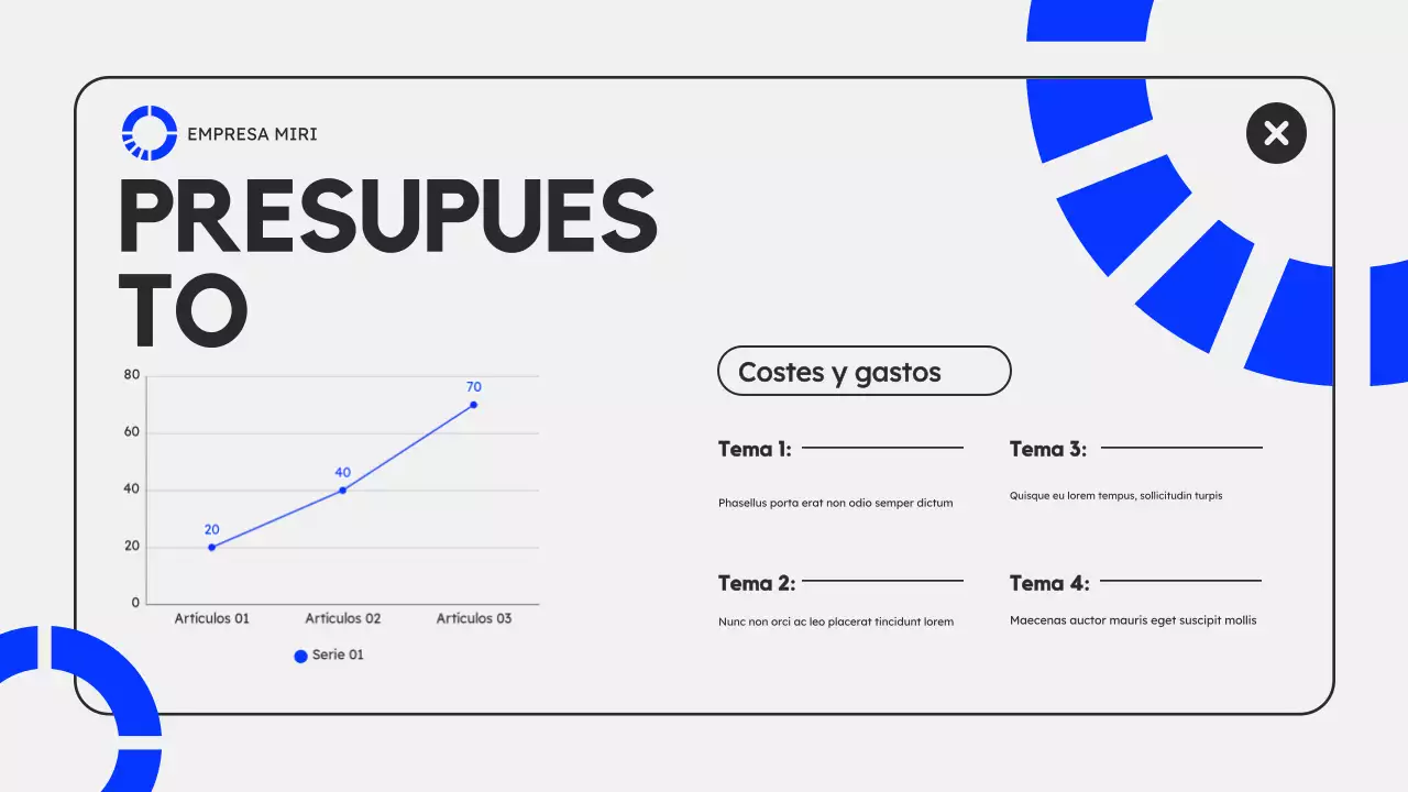 Presentación del Plan de Marketing Moderno Gris Azul