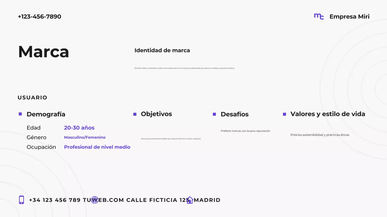 Plan de marketing moderno Purple