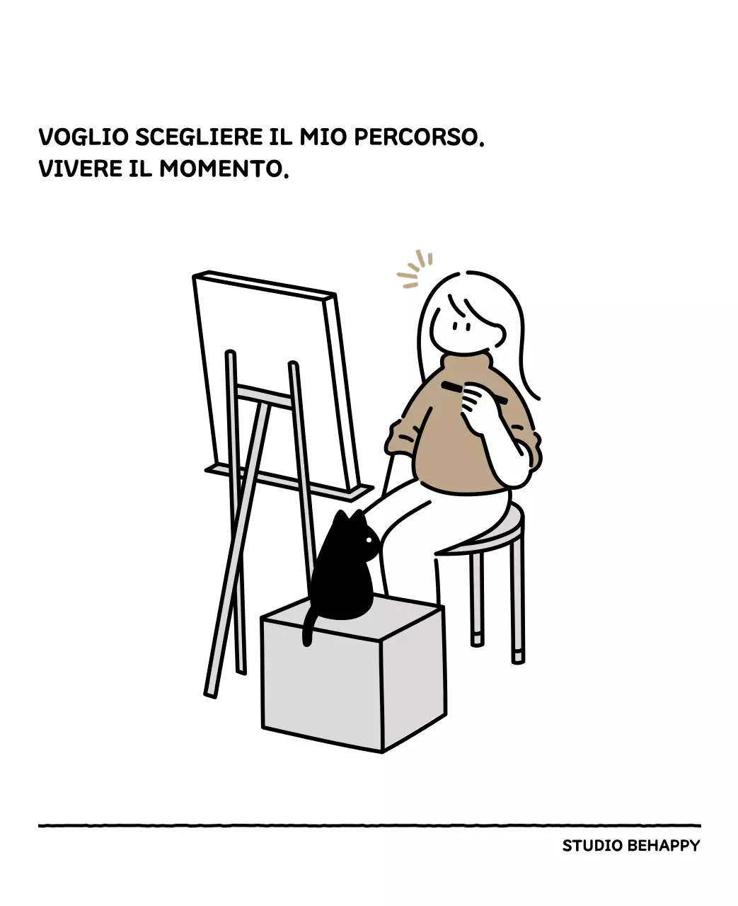 Calendario illustrato con un grazioso stile di linee