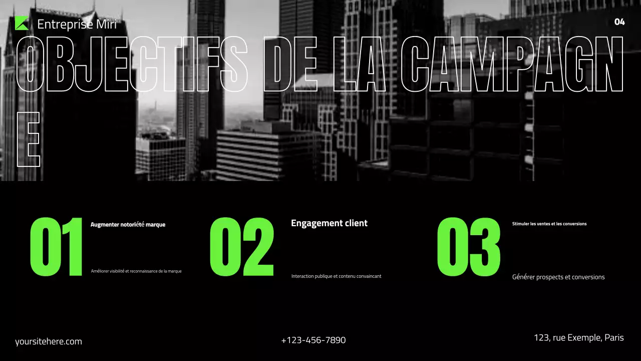 présentation du plan de marketing vert moderne