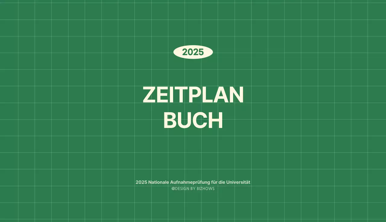 SAT D-Day Notizblock Konzept Wandkalender in grün und hellgelb