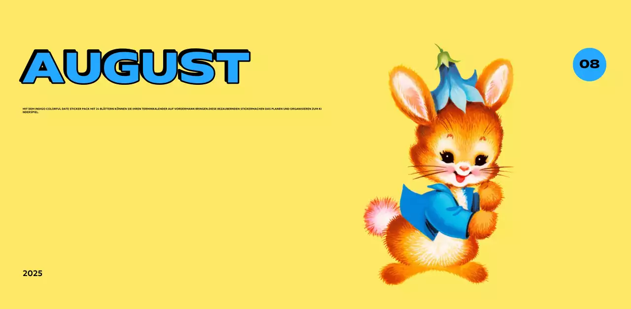 Bunte Kalender mit einer Vielzahl von Retro-Illustrationen