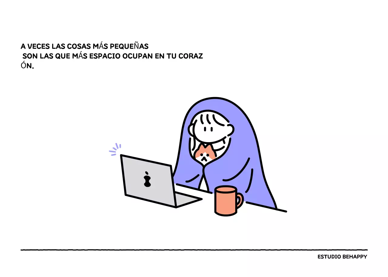 Calendario ilustrado con un bonito estilo de líneas