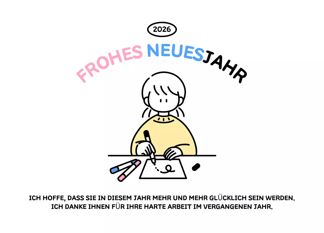 Illustrierter Kalender mit schönem Linienstil