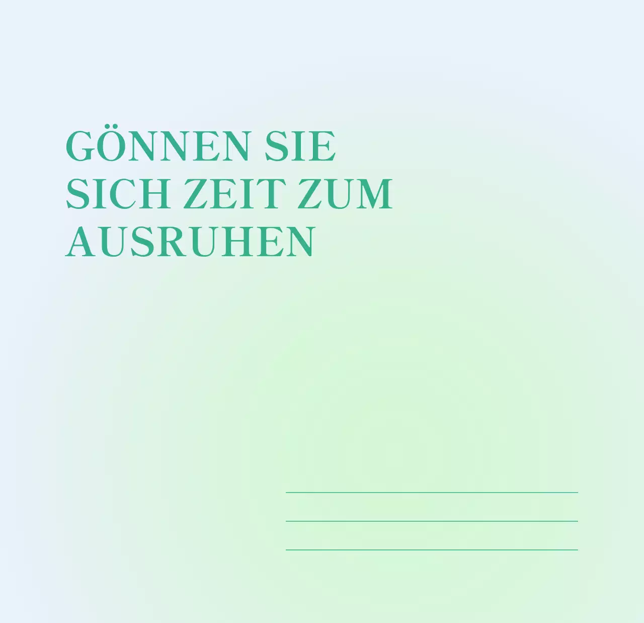 Minimalistischer Kalender mit Farbverlauf