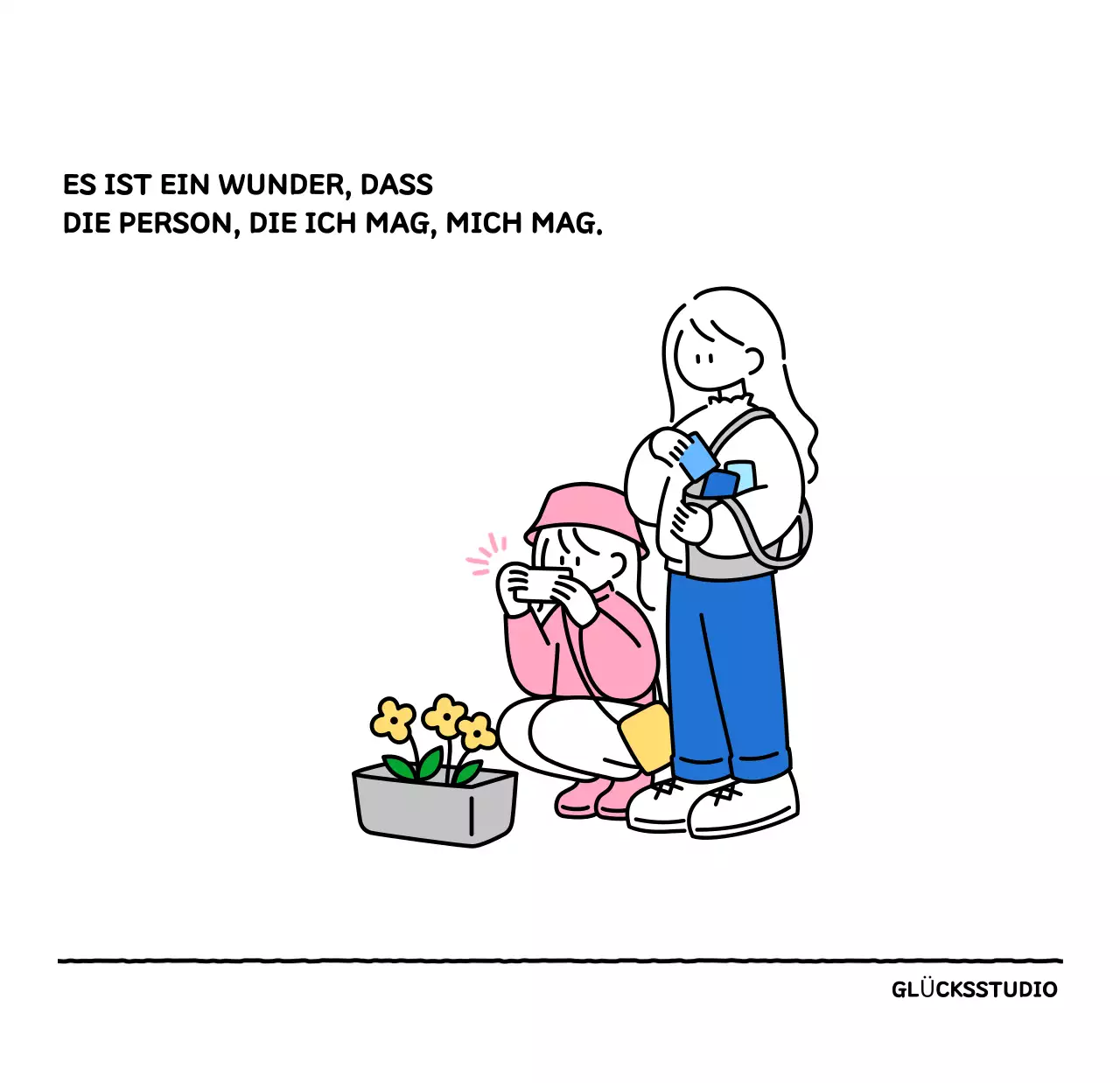 Illustrierter Kalender mit schönem Linienstil