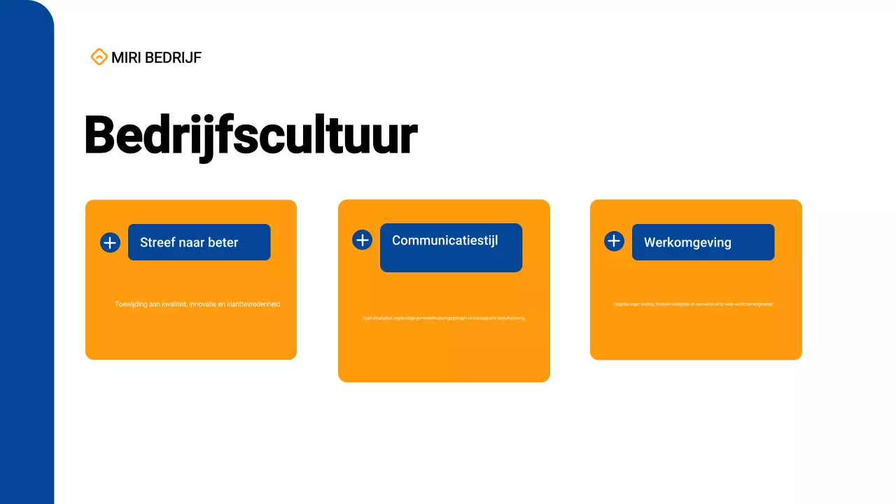 eenvoudig modern blauw inwerken van werknemers