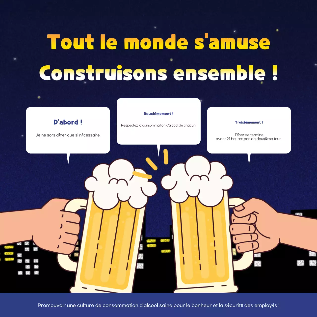 Blue Simple Dinner Guide