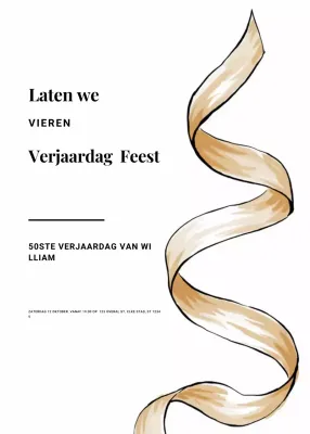 uitnodiging gouden elegante verjaardag