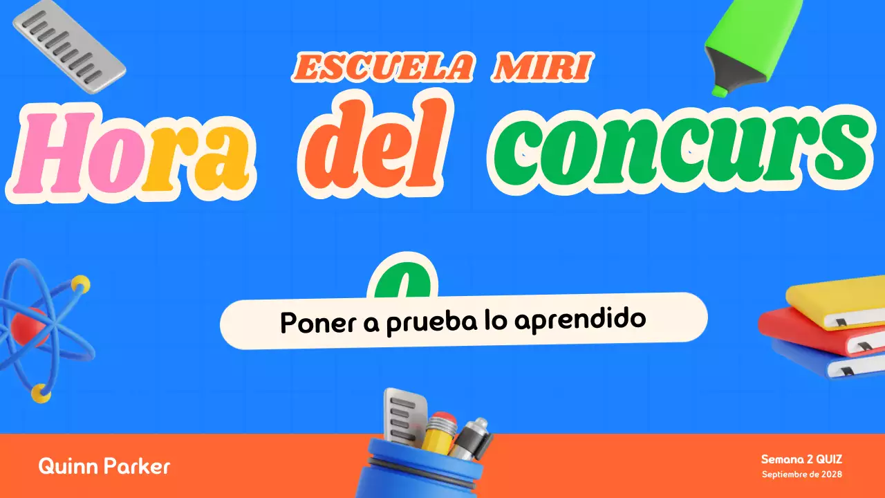 Material de clase de concurso moderno y colorido