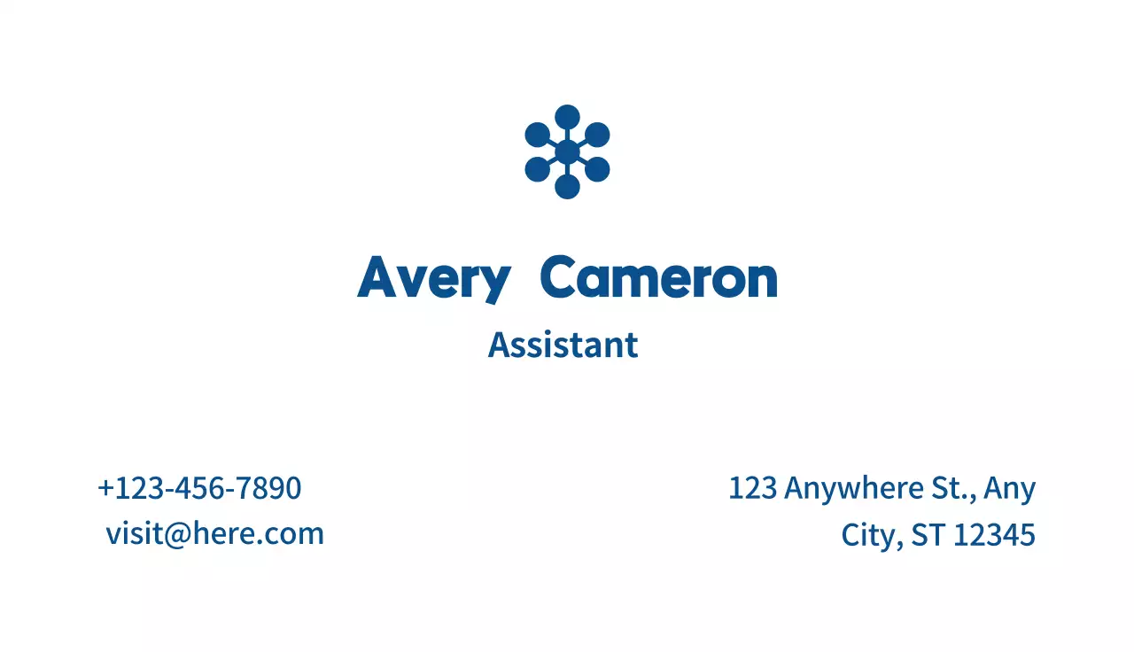 Blue Simple Business Card