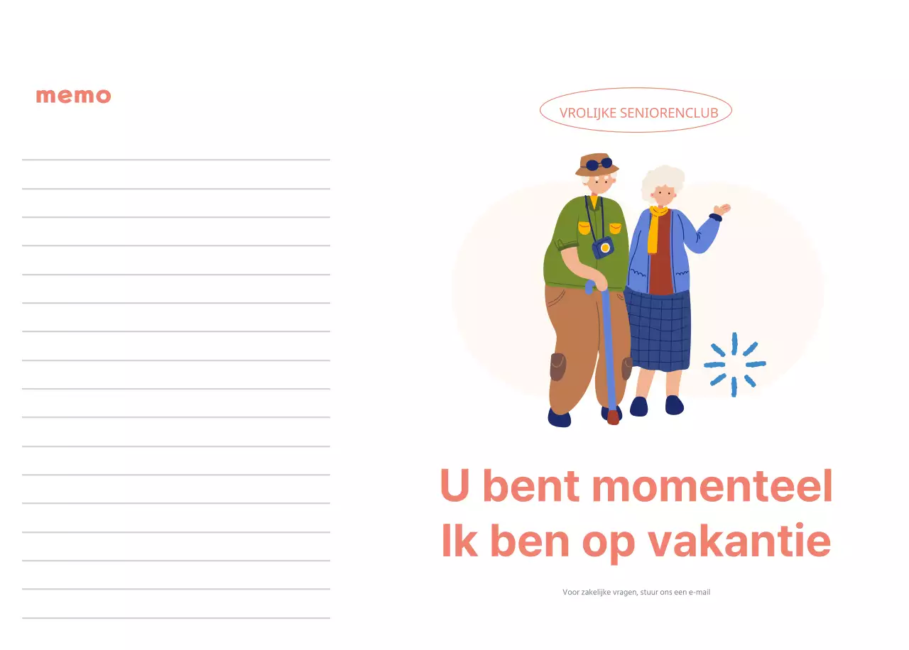 Zakelijke kalender met leuke illustraties