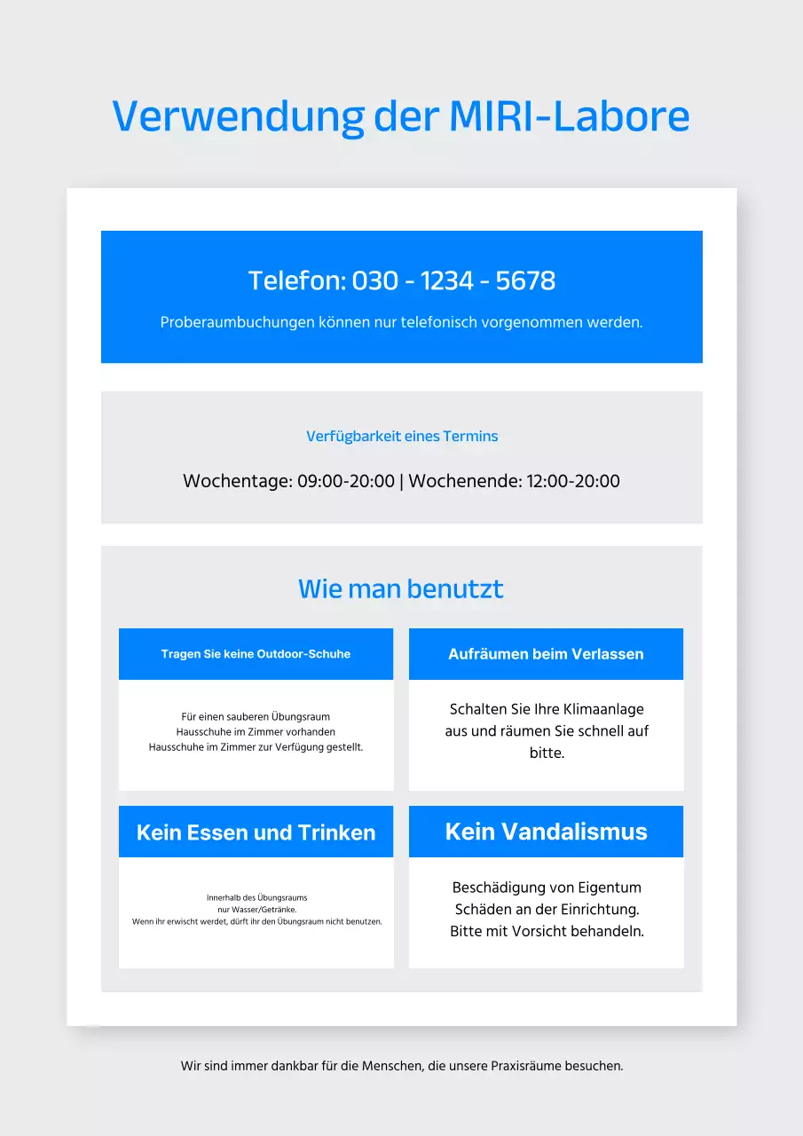 Blau Einfache Ankündigungen