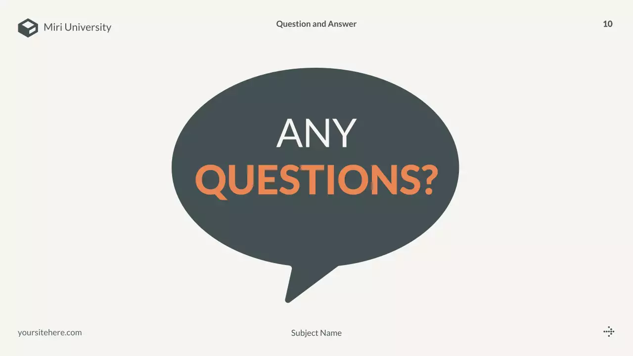 Orange Modern Project Presentation