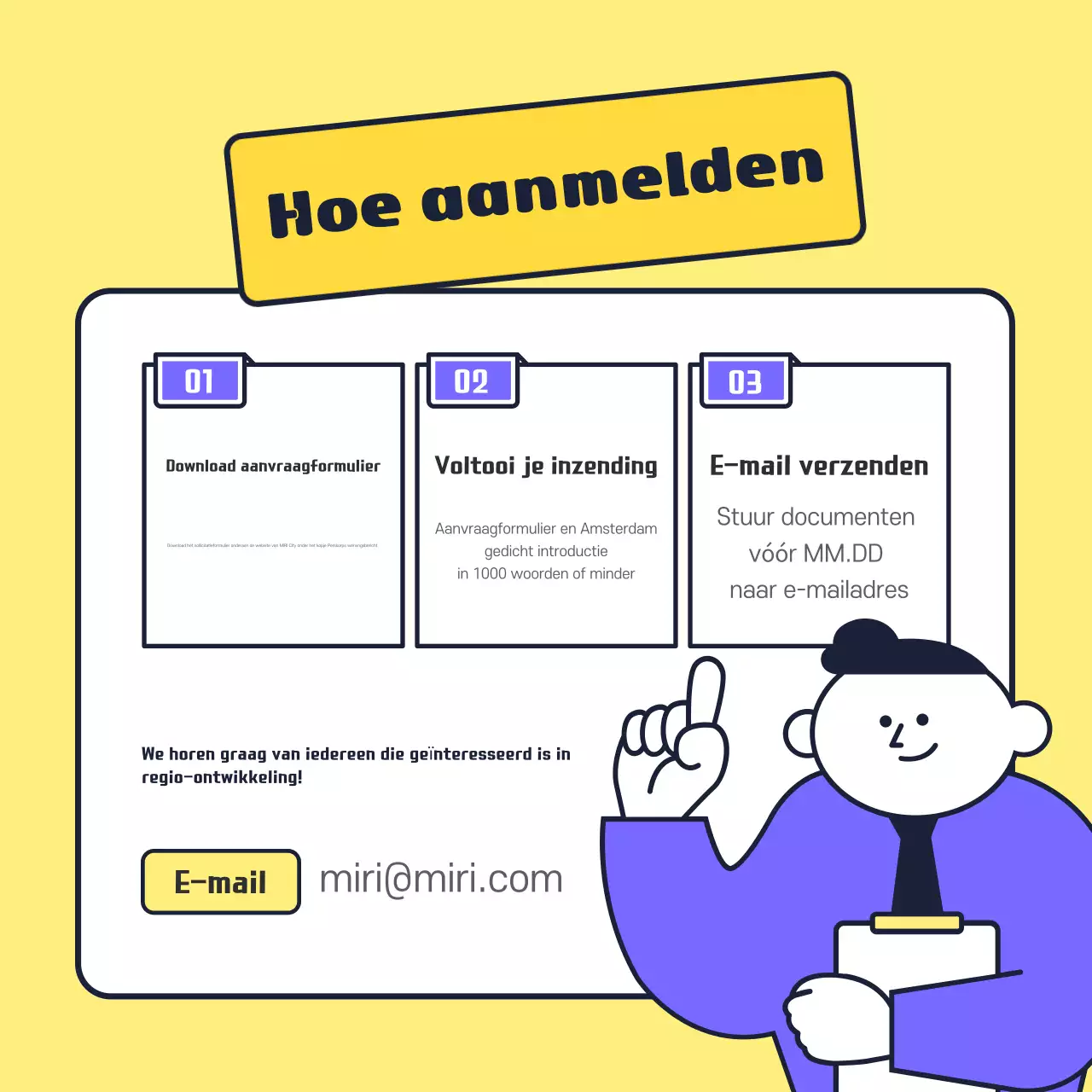 Gele, nette wijkontwikkelingsjournalisten gezocht