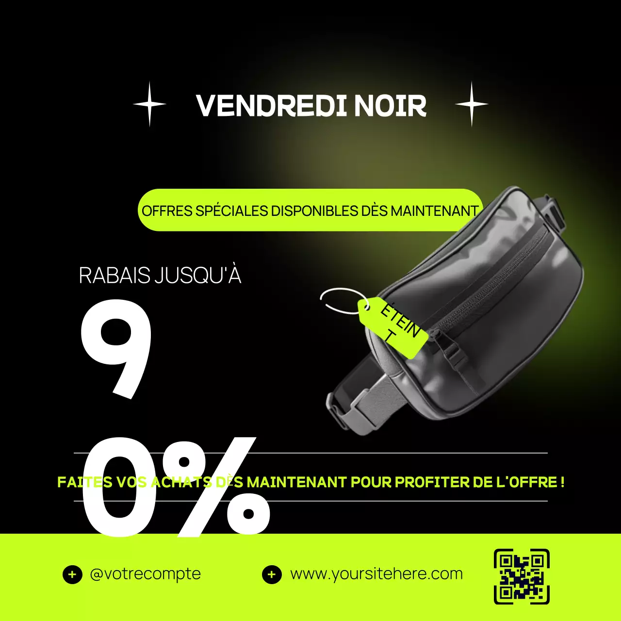 Black green modern black friday promotion
