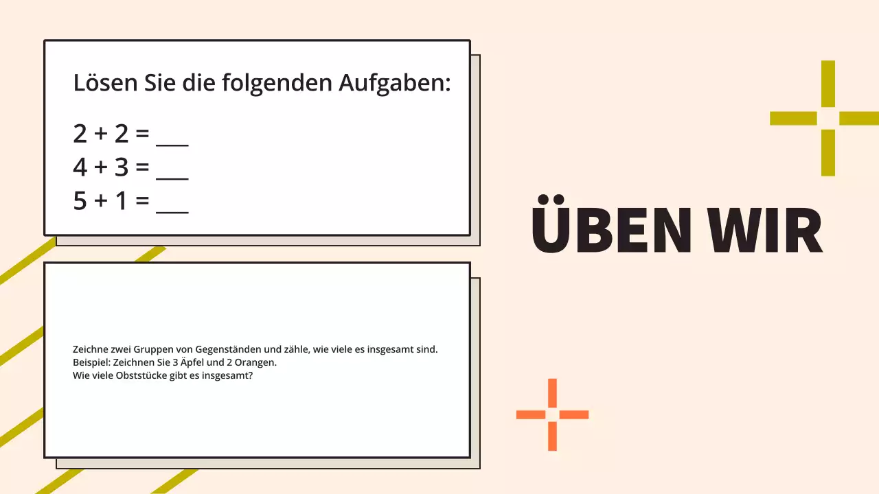 Bunte, einfache Materialien für den Mathematikunterricht