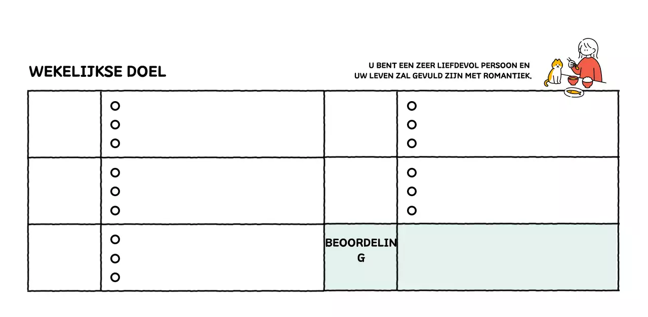 Geïllustreerde kalender met een mooie lijnstijl