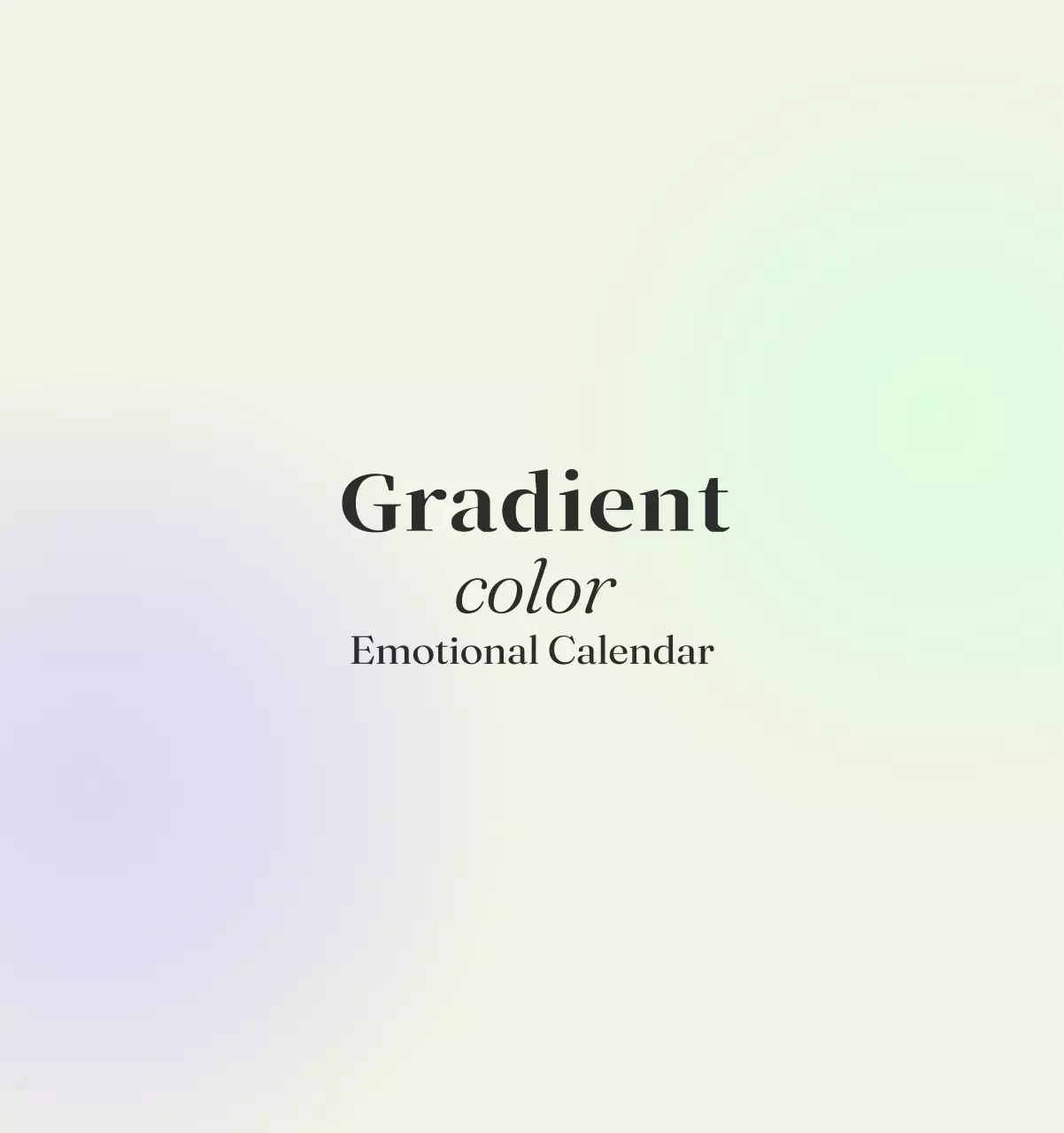 Gradient Minimalist Calendar