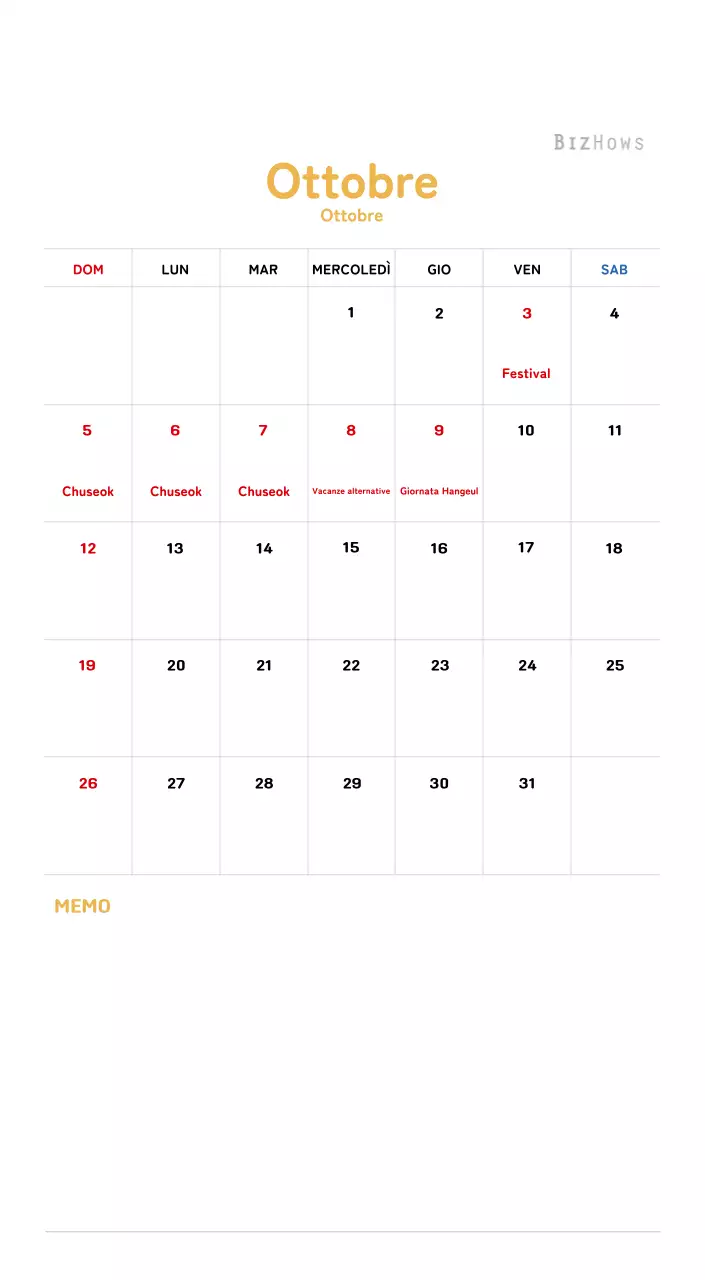 Calendario di Capodanno con una calda illustrazione