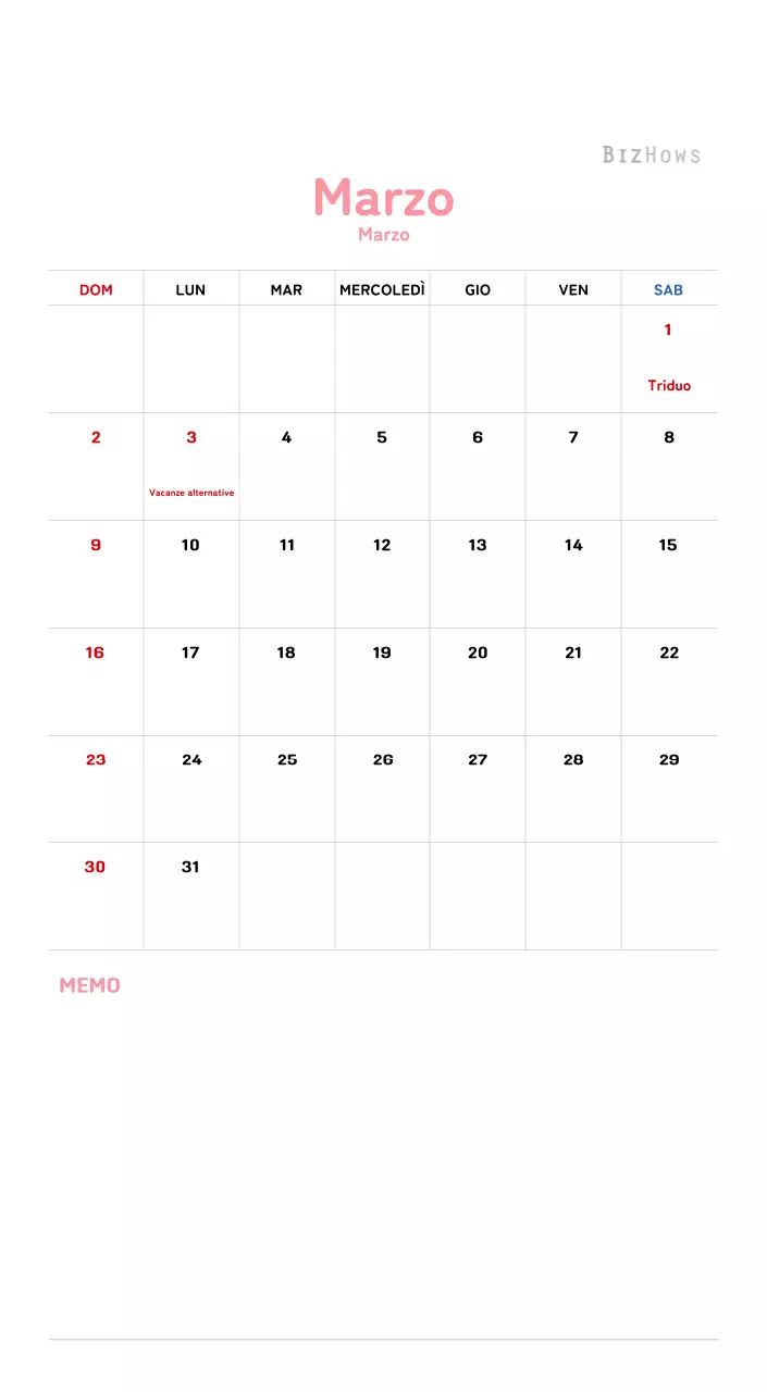 Calendario di Capodanno con una calda illustrazione