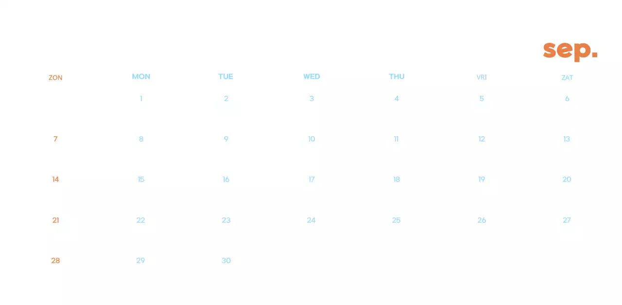 Zakelijke kalender met leuke illustraties