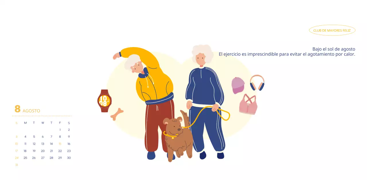 Calendario comercial con simpáticas ilustraciones