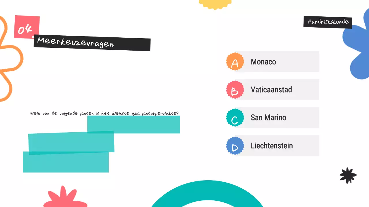 Kleurrijke Trendy Quiz Aankondiging