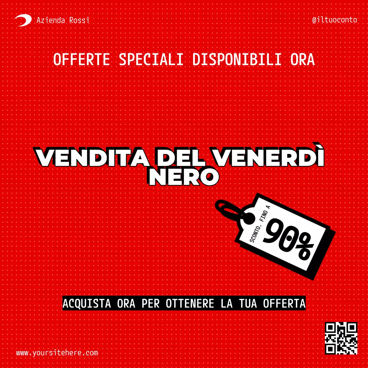 red bold Promozione del venerdì nero