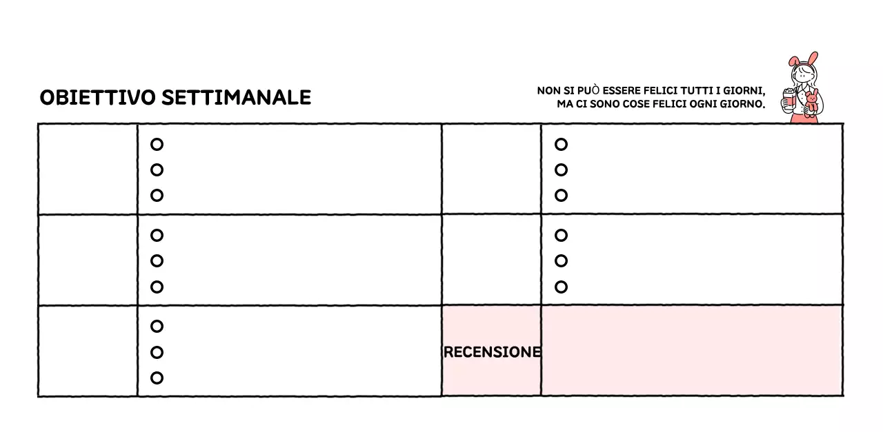Calendario illustrato con un grazioso stile di linee