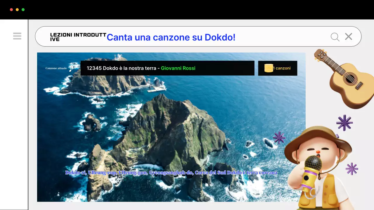 Promuovere la semplice esplorazione di Dokdo in blu