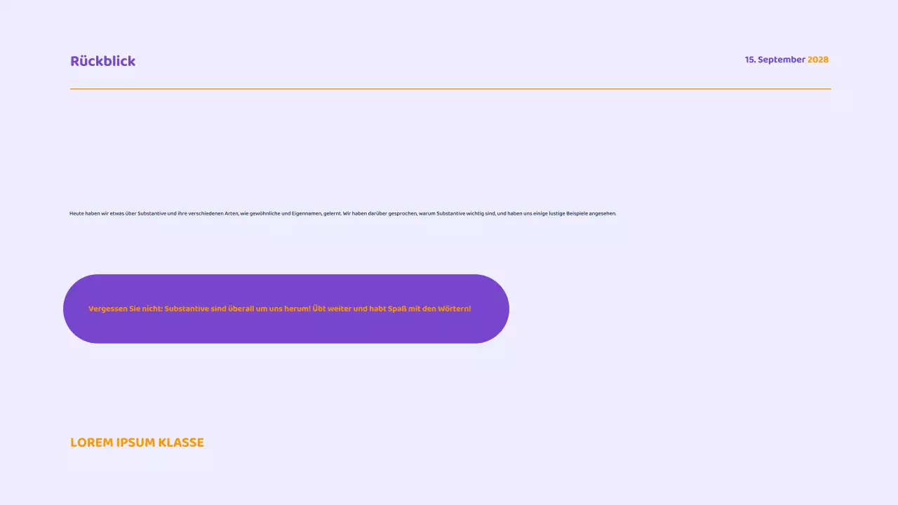 Lila moderne Grammatik Kurs Präsentation