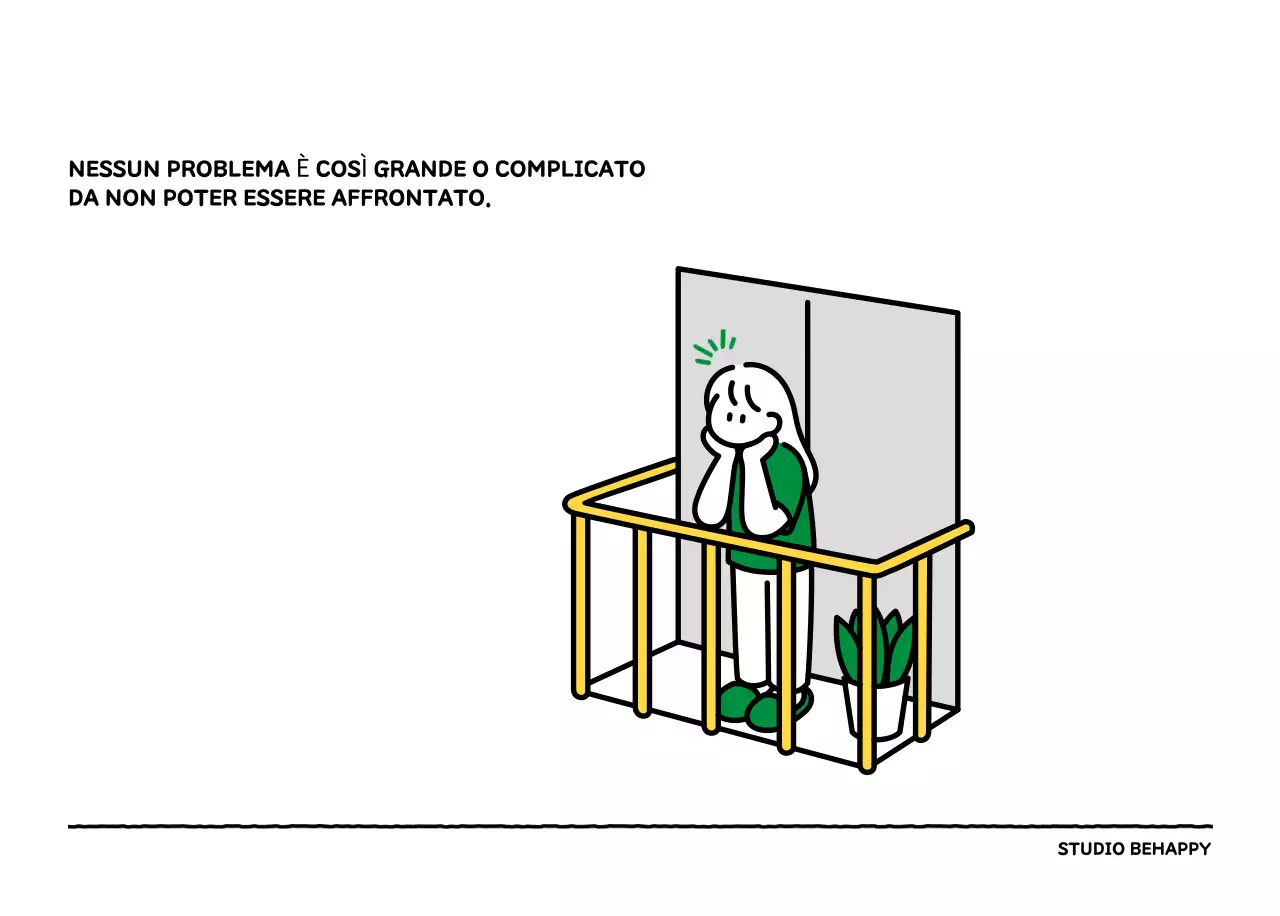 Calendario illustrato con un grazioso stile di linee