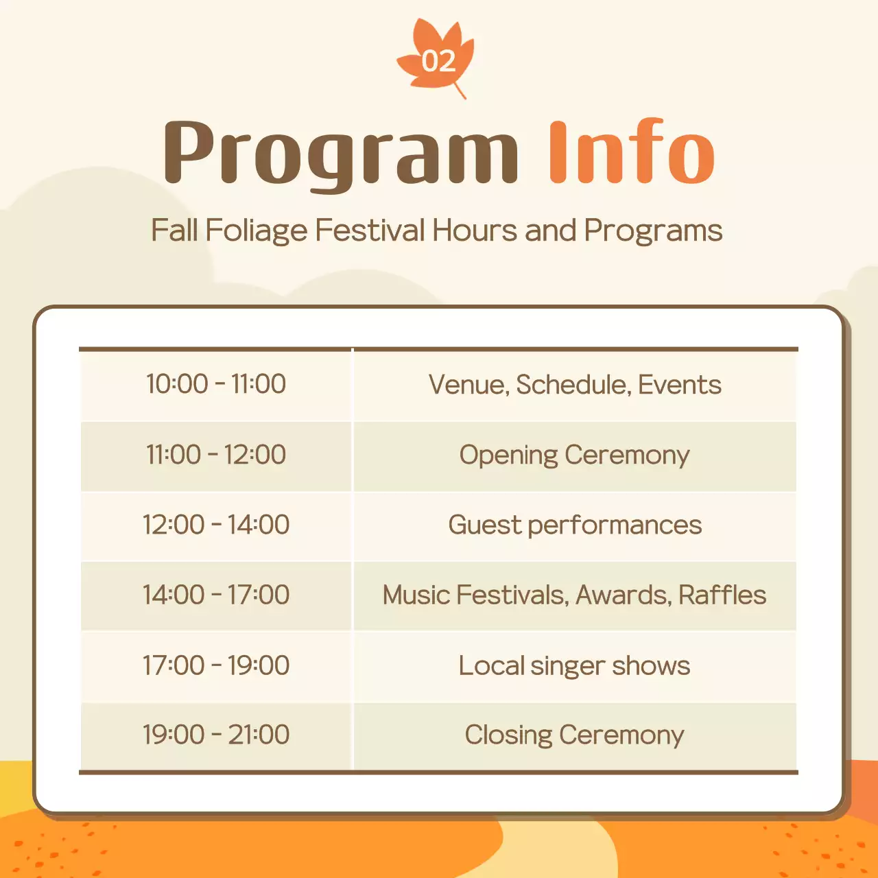 Orange Traditional Festival Guide Instagram Carousel