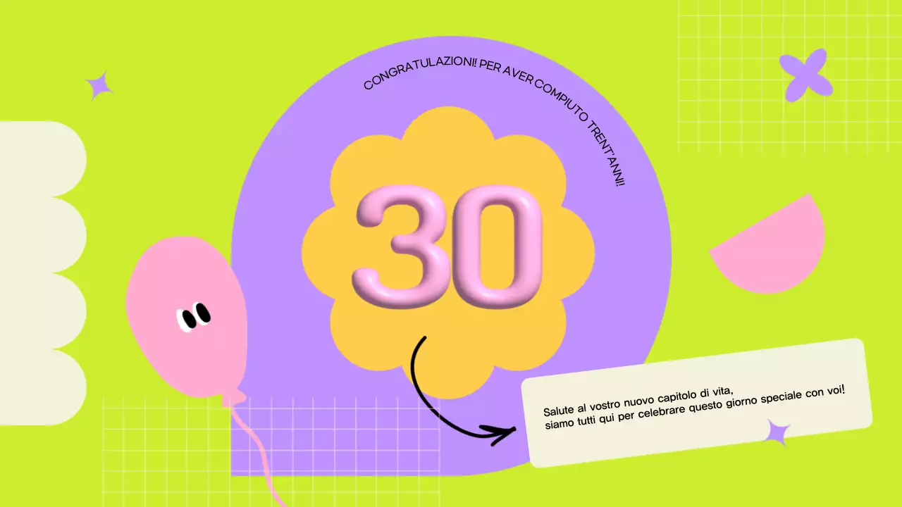 biglietto di compleanno moderno giallo