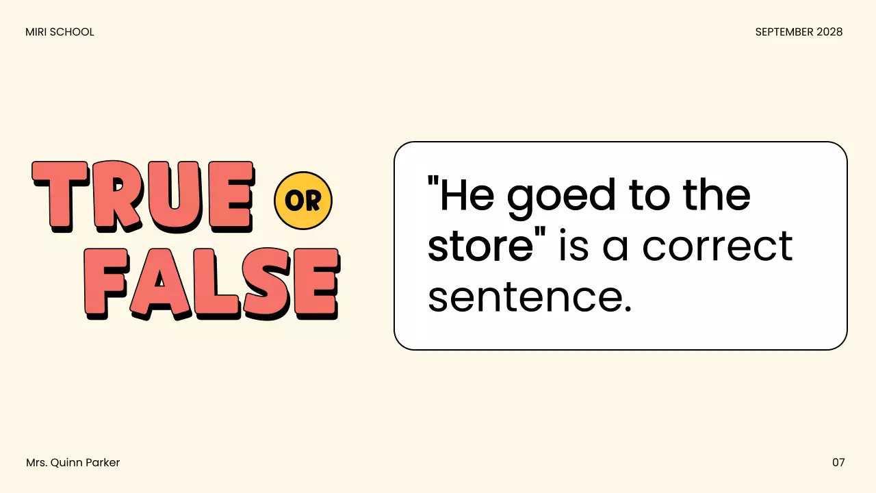 Beige Comic Quiz Announcement Presentation