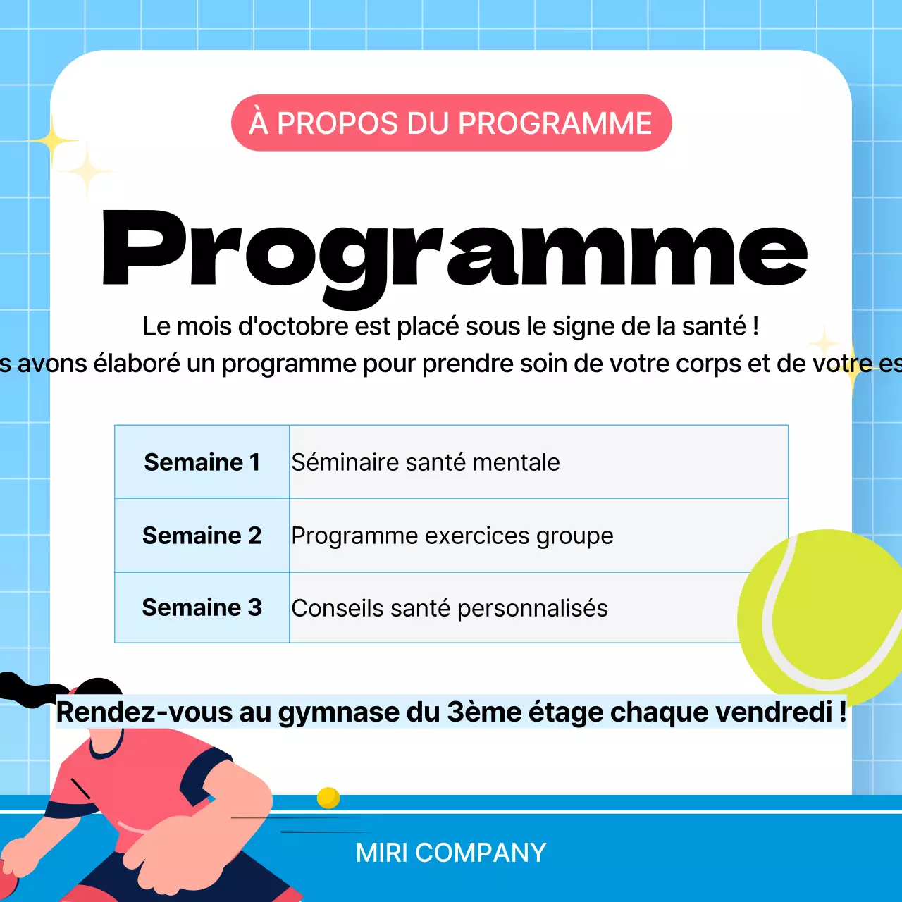 Campagne de santé Blue Simple