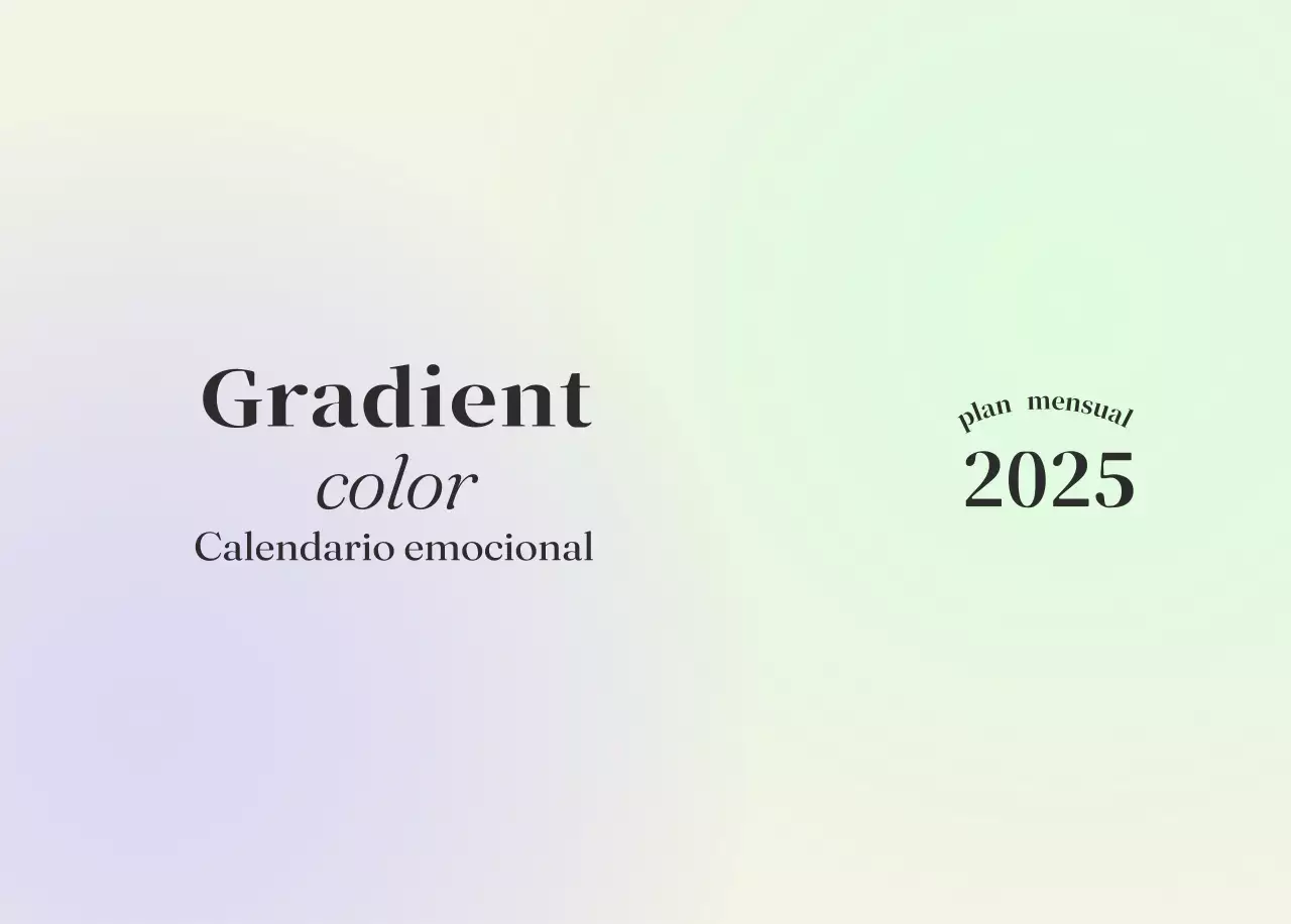 Calendario minimalista degradado