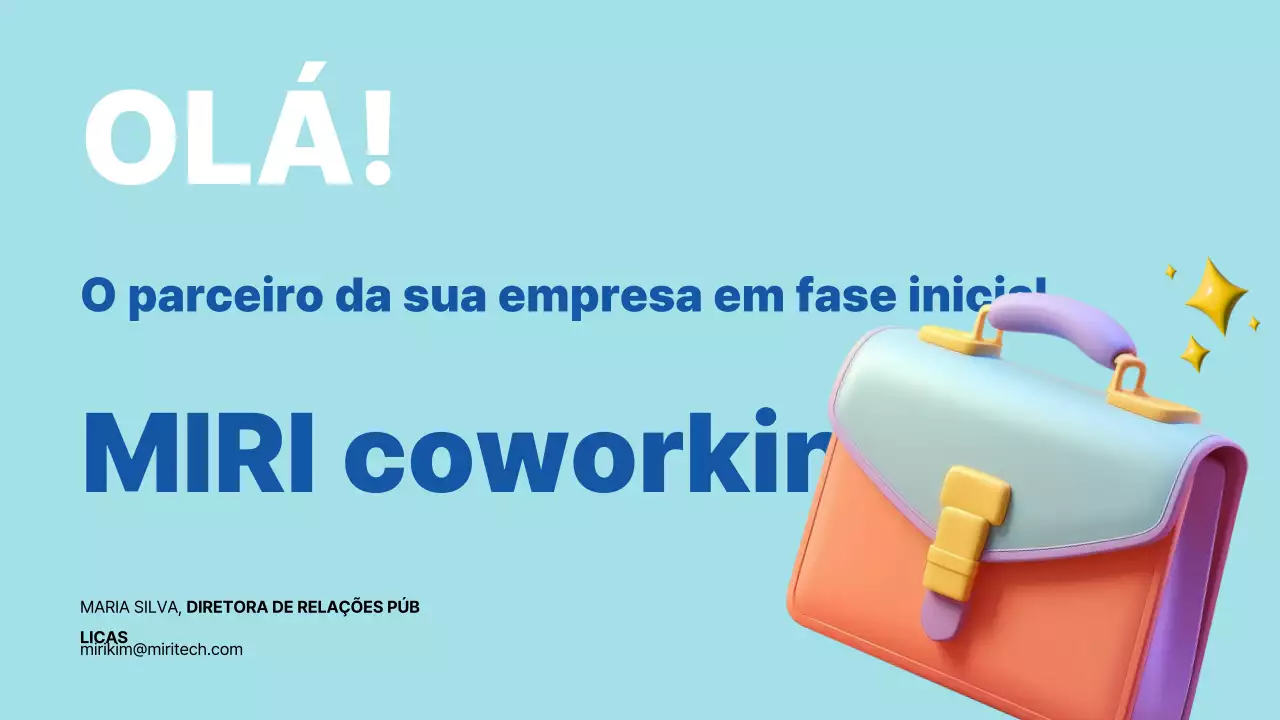 Promova a sua empresa moderna azul clara