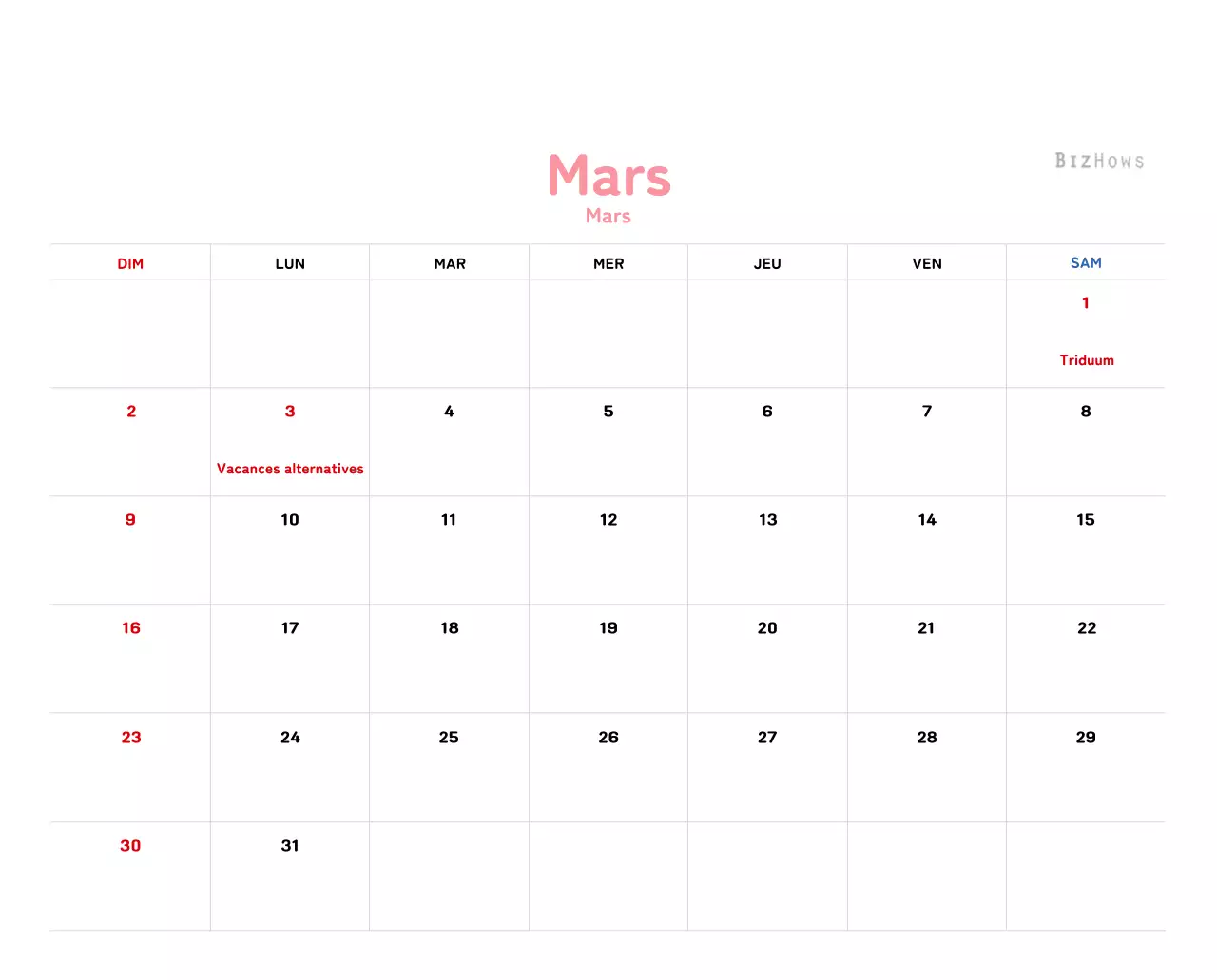 Calendrier du Nouvel An avec illustrations chaleureuses