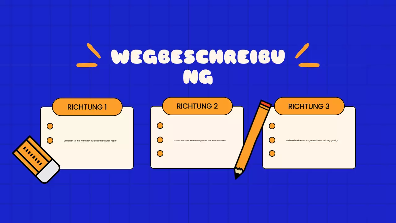 Blue Playful Quiz Time Schulpräsentation