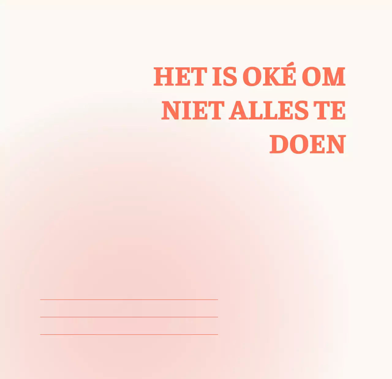 Minimalistische kalender met kleurverloop