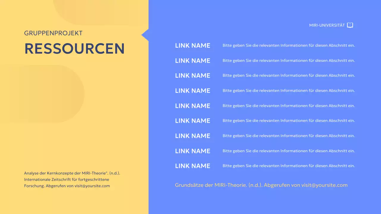 blue modern Gruppenprojektbericht