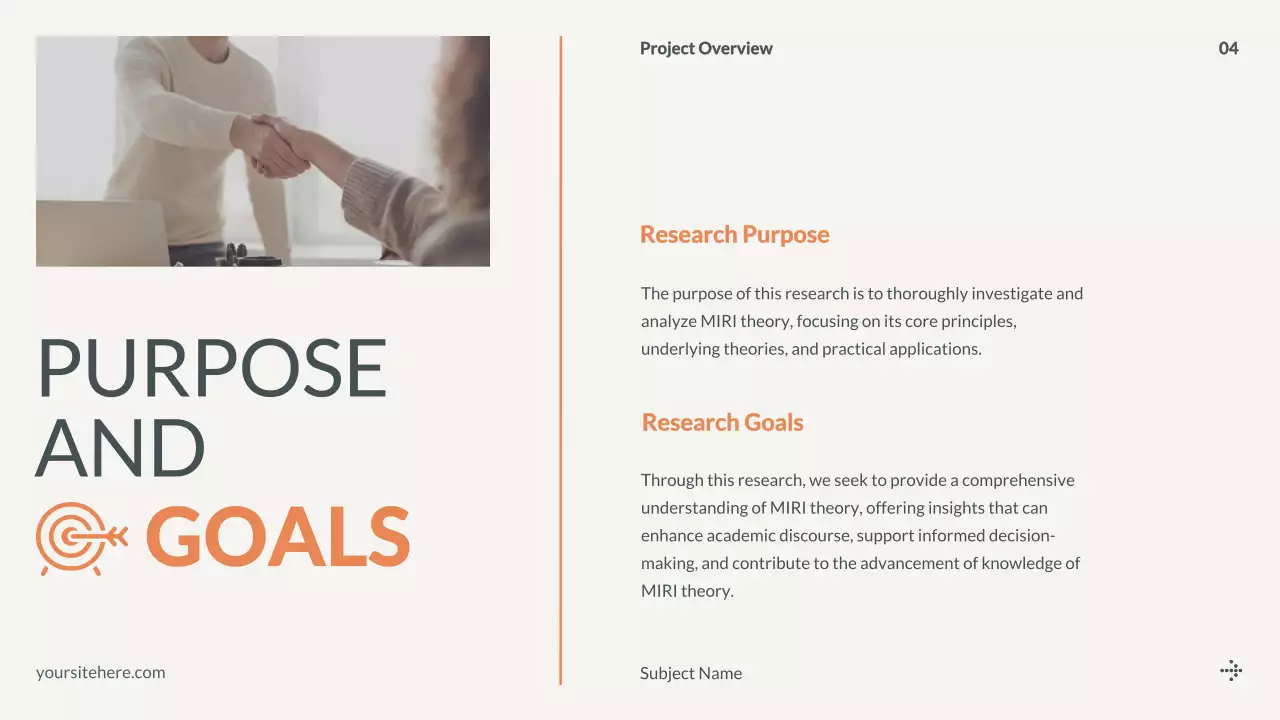 Orange Modern Project Presentation