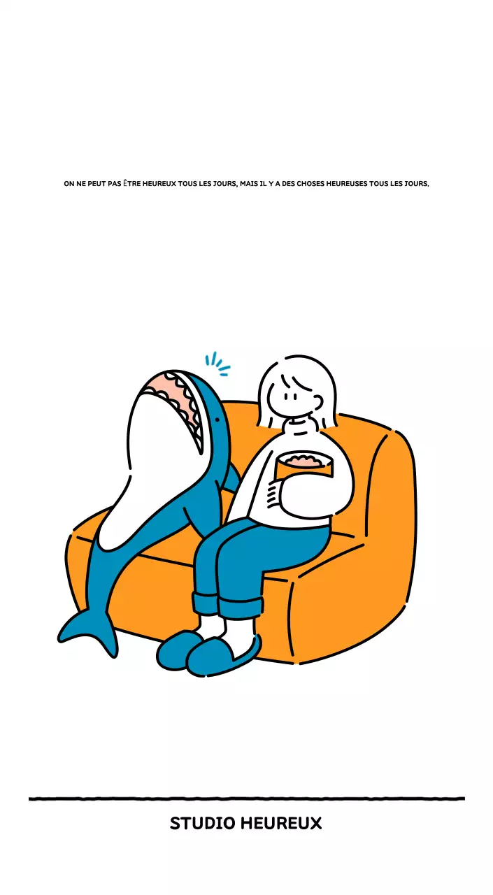 Calendrier illustré avec un joli style de lignes