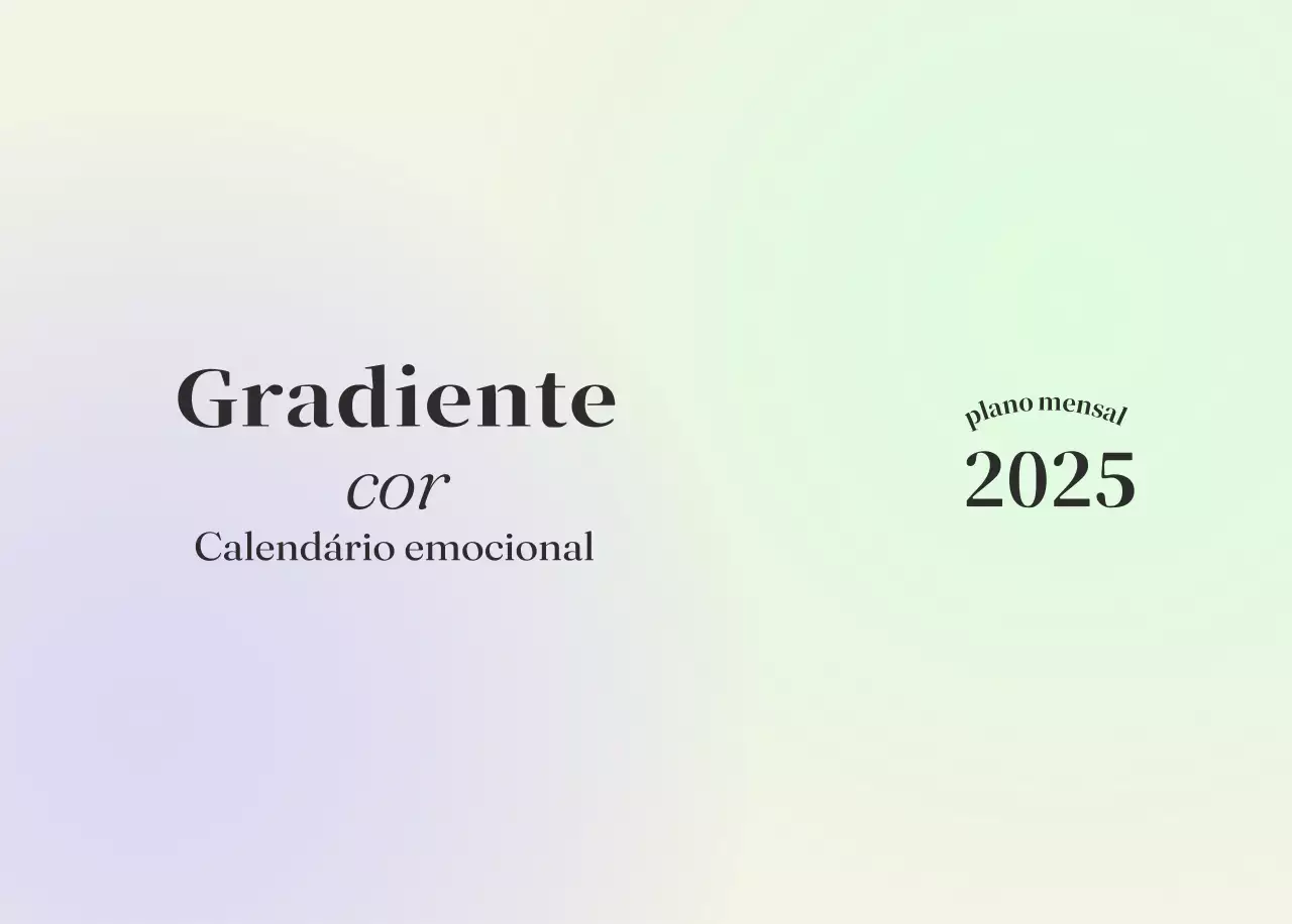 Calendário minimalista em gradiente