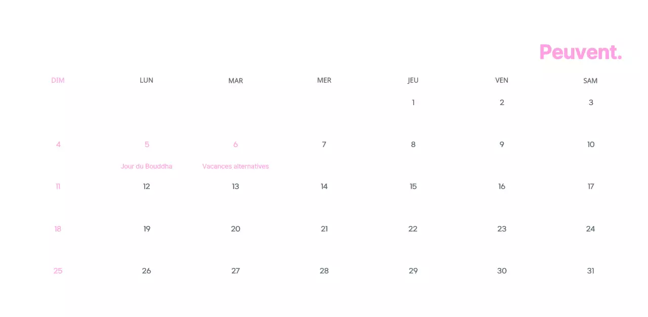 Calendrier d'entreprise avec de jolies illustrations