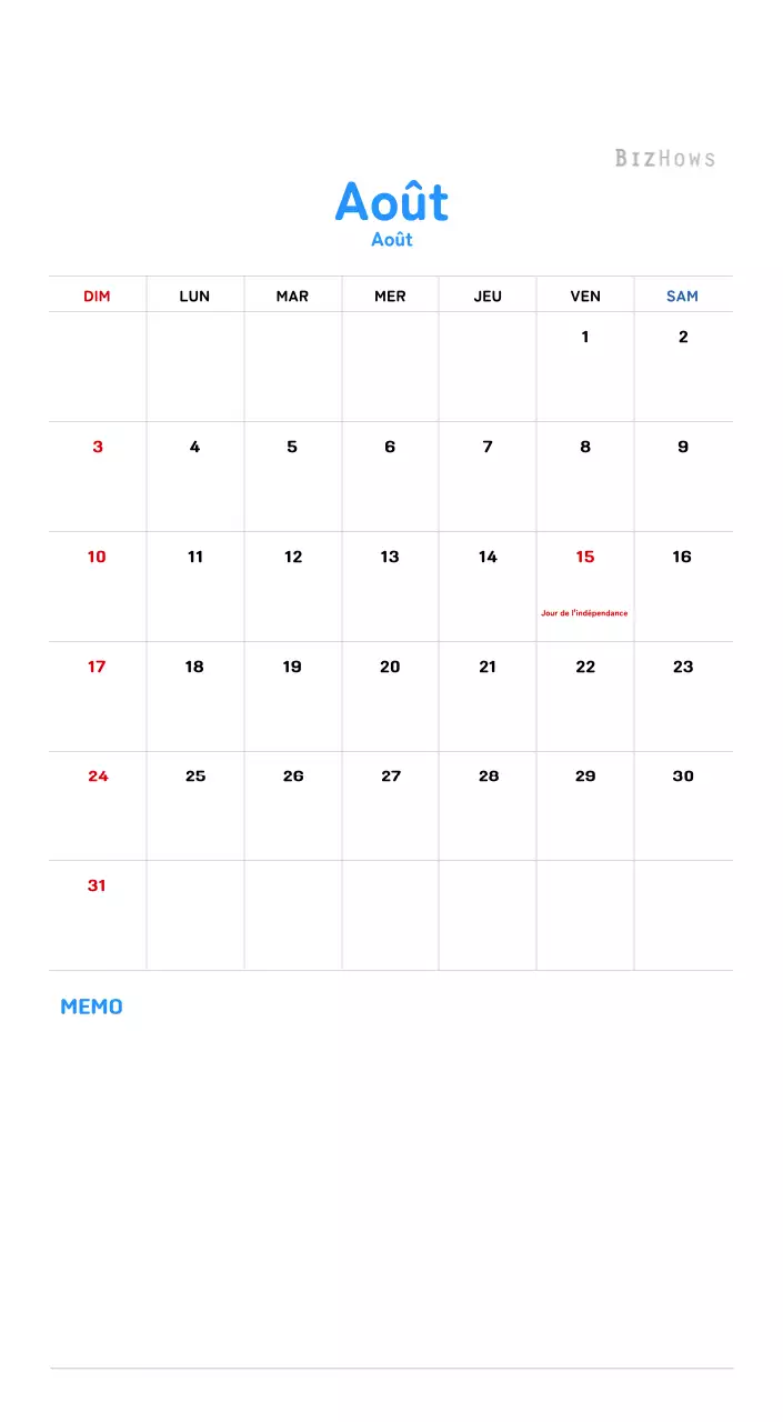 Calendrier du Nouvel An avec illustrations chaleureuses